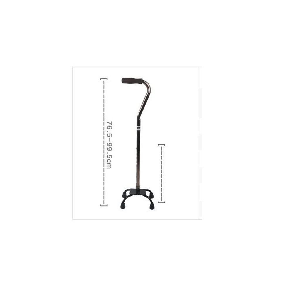 GCX- Muletas de Aluminio de Cuatro Patas for Ancianos discapacitados bastón de Cuatro Esquinas bastón muletas telescópicas for Ancianos Firma