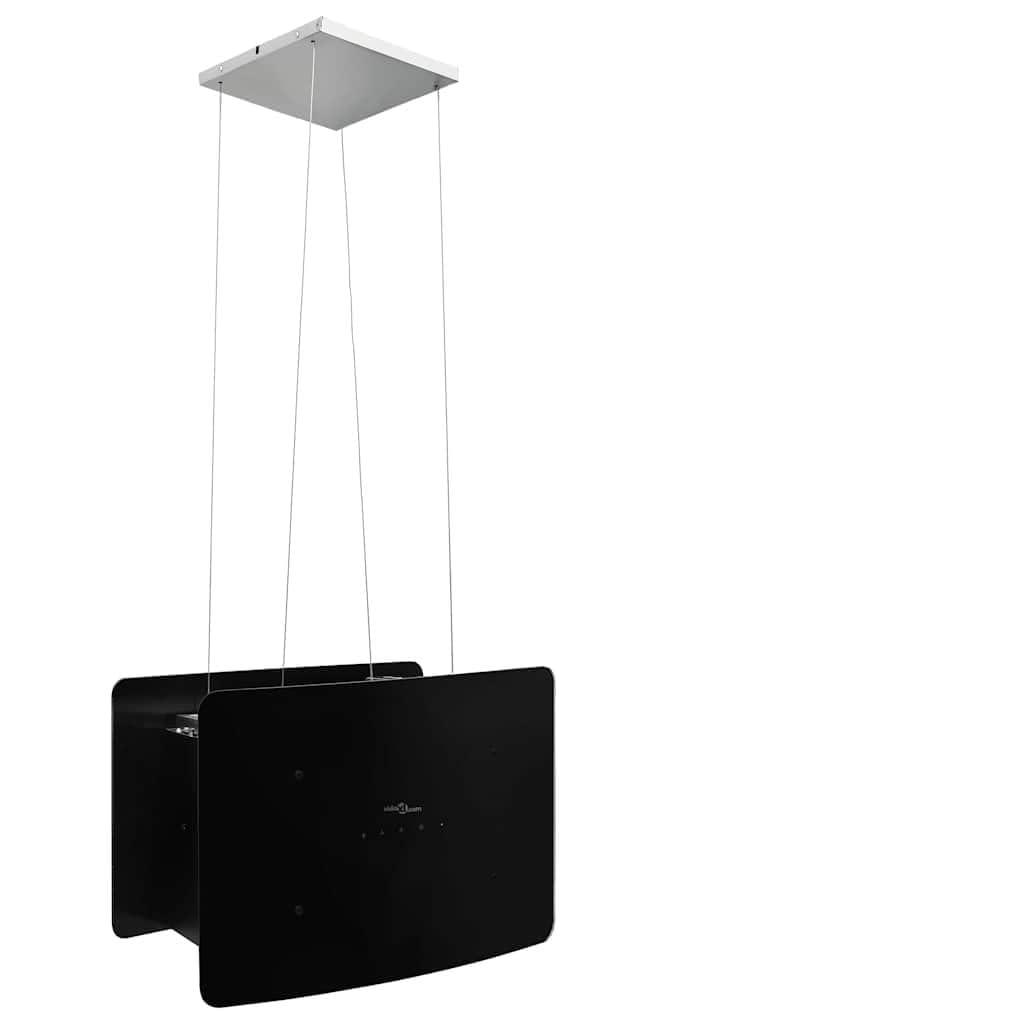 Solivagant Cappa da Cucina ad Isola Sospesa LCD Sensore in Vetro Temperato,Nero,14.9kg