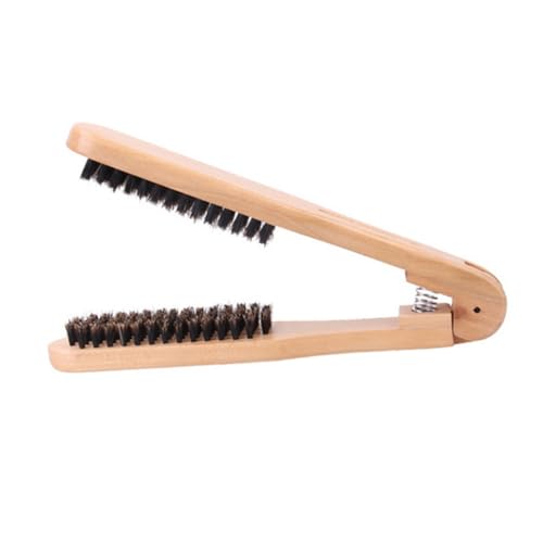 Peine planchador de cabello de madera Healifty 8.66 in miniatura 6