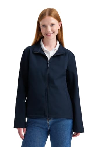 Image of Ladies Classic Full Zip Soft Shell Jacket | 10000mm Waterproof | Windproof & Breathable | 3-Layer Bonded Fleece with Warm Microfleece Lining | Winter Wear for Women (UK, Alpha, M, Regular, Regular)
