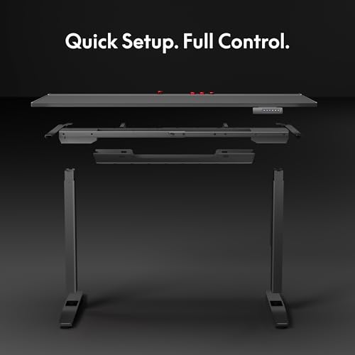 FLEXISPOT Electric RGB Gaming Standing Desk, 55" Dual Motor Height Adjustable Desk with Integrated Cable Management, Ergonomic Sit-Stand Computer Workstation for PC Gamers - Image 8