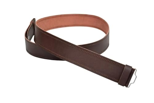 Ceinture de kilt marron en cuir celtique avec motif maçonnique, chardon et lion rampant