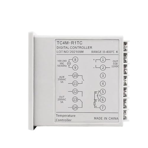 Controlador de temperatura PID para automatizar hornos con el panel digital LCTC TC4M 5