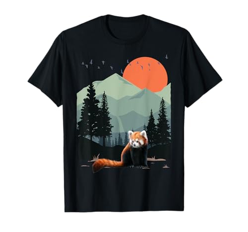 Adventure Landscape Mountain Sunset Wild Animal Red pandas Camiseta