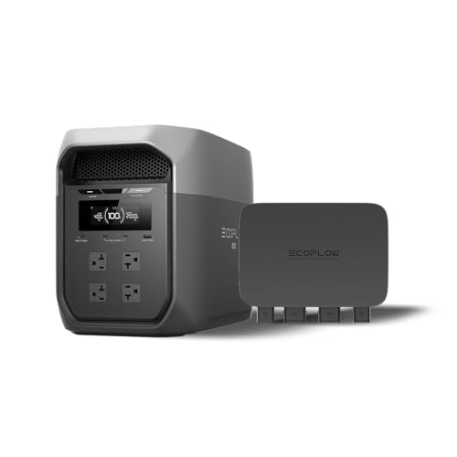 Image of EF ECOFLOW Portable Power Station DELTA 3 MAX with 500W Alternator Charger, 3400W X-Boost Output, Ultra-Fast 0-80% Charging in 1.13 Hr, Home Backup & RV Camping