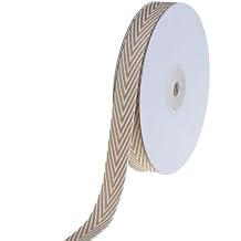 COTOWIN Soft Cotton Herringbone Tape Ribbon , 5/8" x 10 Yards Beige