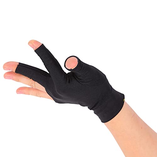 Tbest Billard Handschuh Links Snooker Billard Pool Linke Hand, 3 Finger Billard Handschuh Snooker Queue Spandex Handschuh Billard Zubehör für Mann Frau