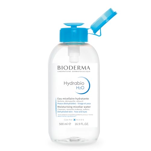 BIODERMA Hydrabio H2O - Acqua Micellare Dermatologica - Deterge, Strucca e Idrata - Rimuove le ImpuritĂ e le Particelle di Inquinamento - Prescritta da Dermatologi - Flacone da 250 ml