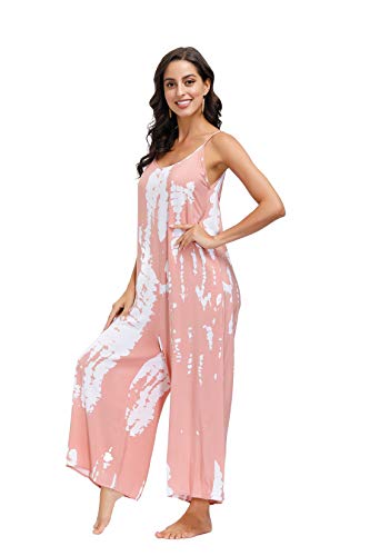 Image of BUENOS NINOS Women's V Neck Floral Maxi Dress Boho Printed Adjustable Spaghetti Strap Ethnic Beach Long Dress with Pockets