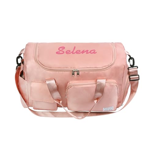 Personalized Duffle Bag for Travel Custom Name Weekend Bag Waterproof Carry On Travel Duffel Bag for Men Women Travel Essentials Weekender Gym Sport Overnight Bag Hospital Bag for Women Labor Delivery