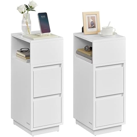 VASAGLE Tables de Chevet Étroite LET856W01 Cover