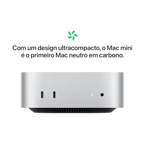 Apple 2024 Mac mini (Com chip M4 chip da Apple com CPU de 10 núcleos e GPU de 10 núcleos, 16GB Memór