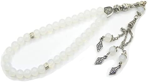 Perlin Gebedsketting, gebedskralen, Tesbih Tasbih Tespih Misbaha Subha 33, 10 mm, ronde vorm, moslim-islamitische rozenkrans met etnische gebedskralen, sieraden, armbanden, Medium, Acryl