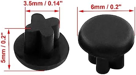uxcell Rubber Dust Plug, 3.5mm Anti-Dust Headphone Jack Dust Plug Dust Cap for Mobile Phone Laptop Desktop Computer 15pcs Black