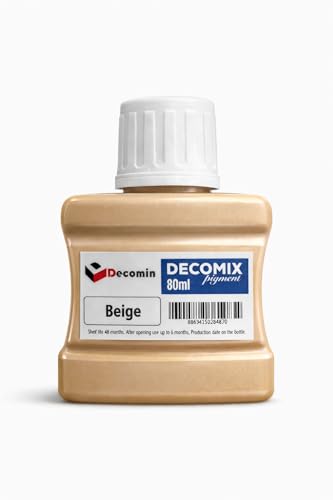 DECOMIN Decomix - Pigmento colorante acrílico beige, tinte altamente concentrado para pinturas acrílicas y yesos decorativos, colorante profesional fácil de mezclar, crea tonos beige claro a oscuro