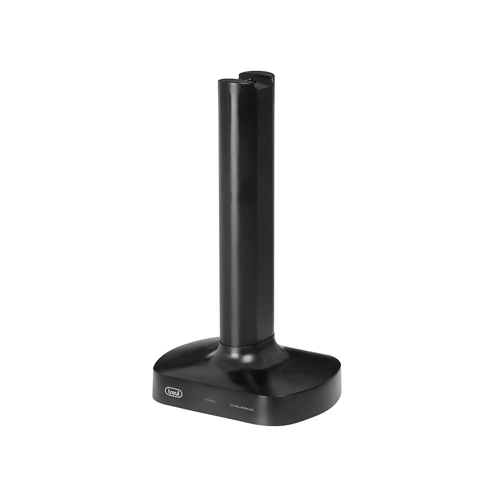 Trevi FRS 1580 TW Set di 2 Cuffie TV Wireless Senza Fili, Portata Fino a 30 Metri, Ideali per TV e Impianti Stereo, Ingresso Ottico, Batteria Ricaricabile, Alimentatore Base e Cavo Ottico in Dotazione