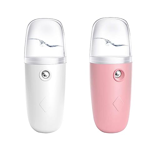 osiuujkw Mini-Gesichtssprüher ABS 300mAh Handtyp Cold Mist 30ml wiederaufladbarer Reisen Hautpflege Gesichtsbefeuchter – Bild 5
