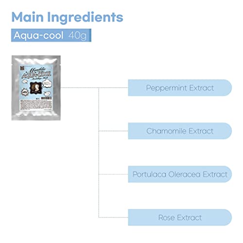 Q.rest (1.4Oz * 6 Packs) Montblie Chamomile, Peppermint, Rose, Portulaca Oleracea Extract Modeling Mask Powder For Single Use - 01 Aqua Cool; Soothing, Pore Control #TOP6