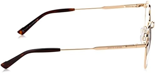 Pierre Cardin Modern Unisex Eyewear with Metal Gold Frame and Polycarbonate Lenses, Lens Width 52mm, Bridge 21mm, Temple Length 150mm - 2