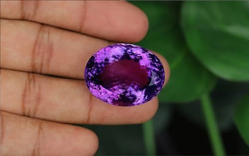 Améthyste véritable 8.25 carats pierre naturelle Jamunya ovale
