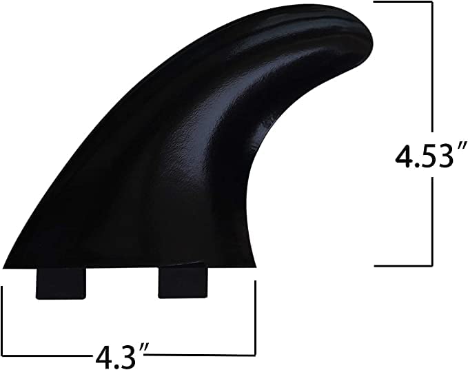 bohally 3 PCS G5 Black Surfing Fins with Fin Key and 6 Screws, Surfing Fins Size M Replacement Plastic Surfboard Fins for Surfing