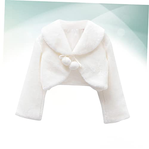 Girls Shawl Plush Shawl Jacket Winter Boys and Girls Scarf Flower Children Tippet Faux Fur Cape2