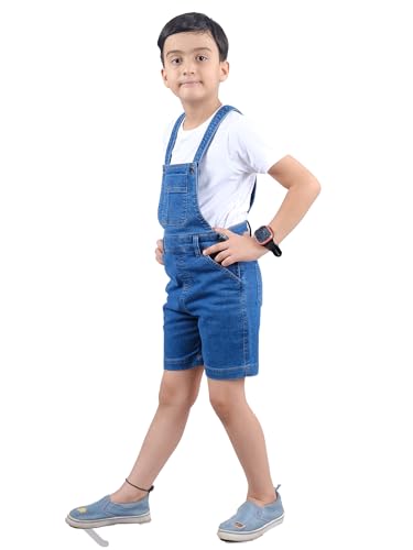 Image of KiddoPanti Boys Denim Dungaree Shorts