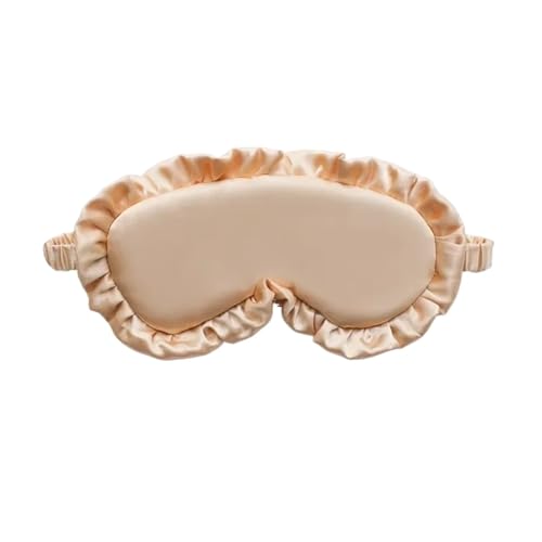 MáScara De Seda Para Ojos 3 antifaces de seda con volantes for dormir, suaves, multicolores, for por la noche, for hombre y mujer Para Noche(Gold)