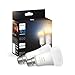 Price comparison product image Philips Hue White Ambiance Smart Bulb Twin Pack LED [B22 Bayonet Cap] - 800 Lumens (60W Equivalent). Works with Alexa, Google Assistant and Apple Homekit