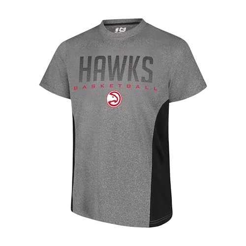 Ultra Game NBA Atlanta Hawks Mens Active Tee Shirt Large Charcoal