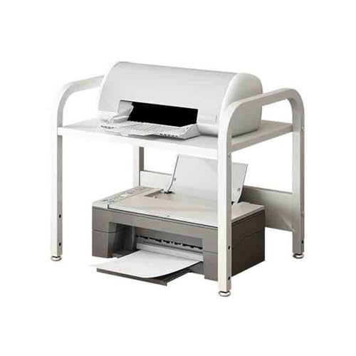 lskdnrufh Carrito para Impresora Estante Organizador for escáner, fotocopiadora, Soporte for mostrador, Estante for Impresora de Escritorio, archivador Blanco Soporte para Impresora