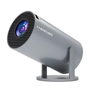Magcubic Portable Projector 4K Projector WiFi 6 and BT 5.0 with Built-in Android OS 11.0 Projector YouTube Pre-Install All Round Design 130 Inch 360 Degree Flip Smart Projector- Grau