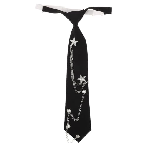 Corbata preanudada Kisangel con correa ajustable y cadena metálica