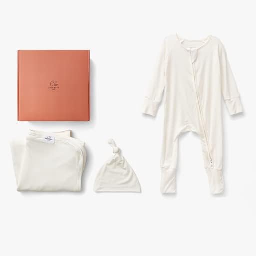 Bamboo Swaddle & Sleep Suit Newborn Gift Set - White