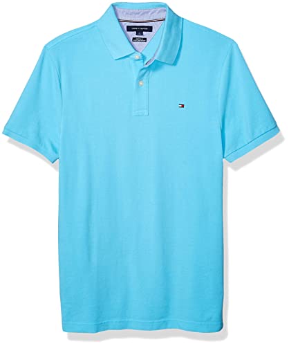 Image of Tommy Hilfiger Mens Short Sleeve Cotton Pique Polo Shirt in Regular Fit