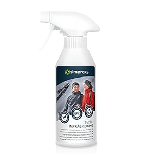 simprax® Textil Spray-On Imprägnierspray – 250ml – Imprägniermittel für Funktionstextilien und Outdoortextilien wie Gore…