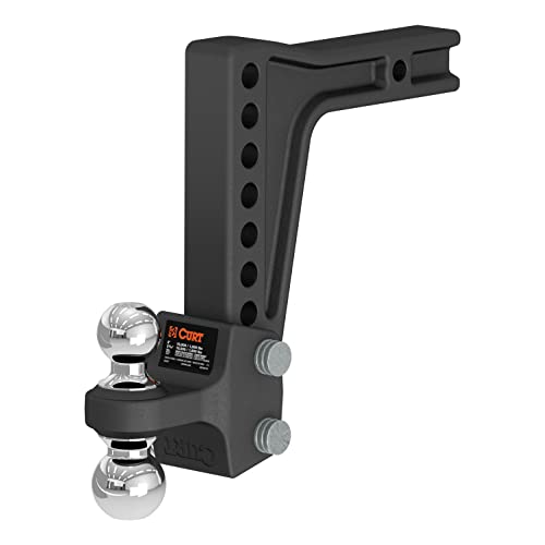 CURT 45936 Deep-Drop Adjustable Trailer Hitch Ball Mount with Dual Ball, 2" Shank, Up to 15,000 lbs by CURT - Used condition - US$246.99