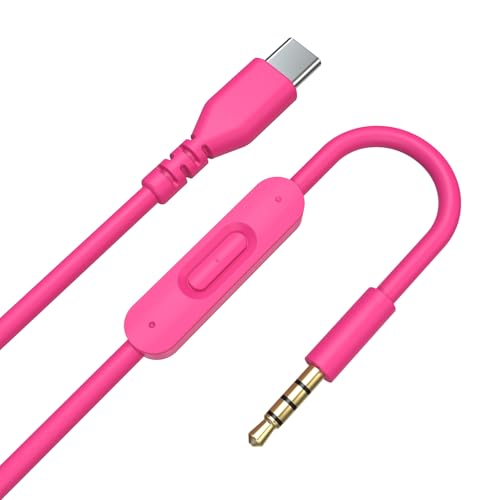 Cable de audio USB C con control de volumen de micrófono en línea, compatible con Beats Solo2/Solo3/Solo Pro, Studio2/Studio3/Studio Pro, Mixr, auriculares ejecutivos, funciona con iPhone 17/16/15