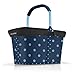 Produktbild reisenthel Angebot Einkaufskorb carrybag Plus passendes Cover Sichtschutz Abdeckung (frame mixed dots blue)