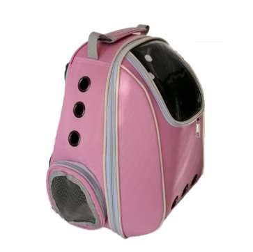 Mochila para Perro Gato, Rosa con Visor 33 x 23 x 40 cm