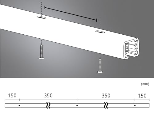 Binario Paulmann Urail, Cromo Opaco, Lunghezza 100 Cm, Alluminio - 5