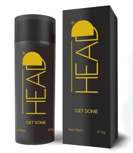 HEADD (Negro) | Fibras capilares para hombres y mujeres | Cabello más grueso | Ligero | Impermeable | Resistente al viento | No más grumos | 27,5 g | La forma más sexy de cabello más completo. !