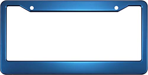 Special Edition Anodized Aluminum CAR License Plate Frames - Blue
