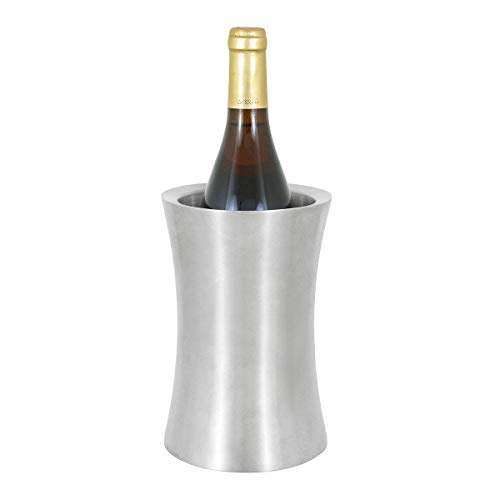 Oenophilia Barrow Wine Chiller, Stainless Steel, Modern Wine Cooler, Keeps Wine & Champagne Cold for Hours