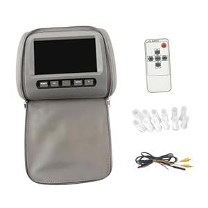 KiBcsLic 7-Zoll Auto Kopfstützenmonitor Grau