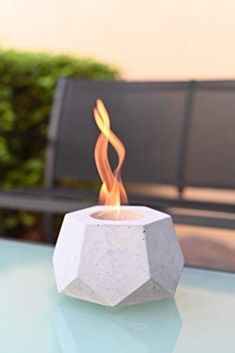 colsen Hex Large Tabletop Rubbing Alcohol Fireplace Indoor Outdoor Fire Pit Portable Fire Concrete Bowl Pot Fireplace