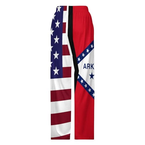 American And Arkansas State FlagChildren's Casual Pajamas130CM4