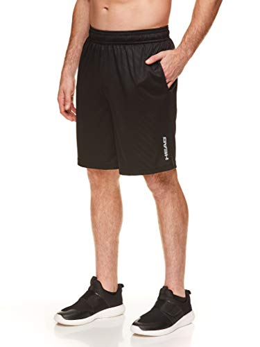 HEAD Men's Workout Gym & Running Shorts w/Elastic Waistband & Drawstring - Beat