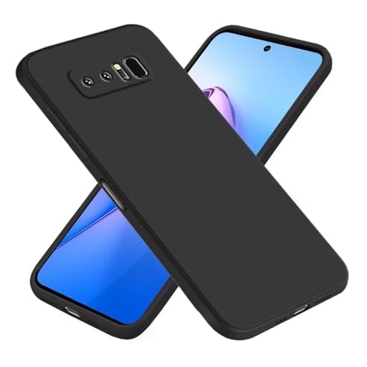 EASSGU Custodia per Samsung Galaxy Note8 (6.3" Inches), Cover Morbida in Silicone TPU - Nero
