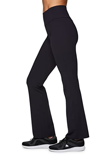 Rbx Active Women's Ultra Hold Flare Bootcut Yoga Pants Interlock Black M #TOP3
